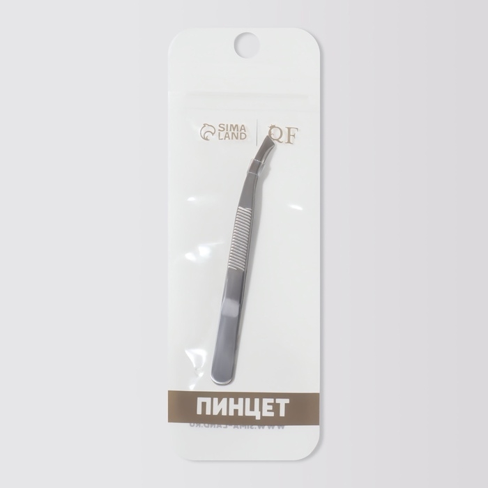 Пинцет скошенный, широкий, 8,5 см, цвет серебристый Пинцет скошенный, широкий, 8,5 см, цвет серебристый