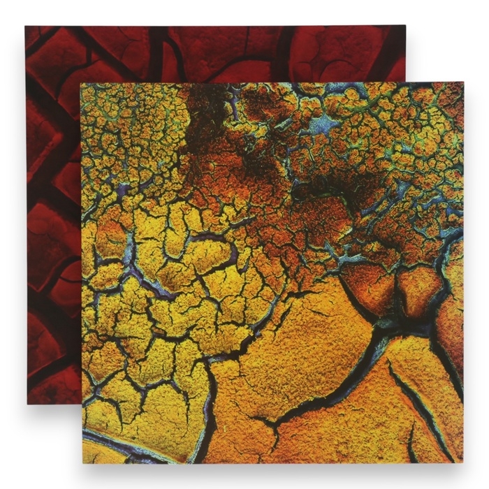 Фотофон двусторонний картон плотность 350 гр "Трещины" 50х50 см