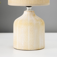 Настольная лампа с абажуром RISALUX &laquo;Шерон&raquo;, Е14, 40 Вт, кофе с молоком, 13&times;13&times;27 см