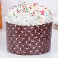 Форма для кулича бумажная Деко-про &laquo;Арт&raquo;, 13.4&times;10 см, коричневая