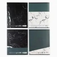 Тетрадь в клетку, 36 л., А5, на скрепке, блок №1 &laquo;Мрамор. Фразы&raquo; МИКС