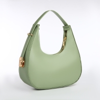 Сумка женская багет на молнии, цвет зелёный