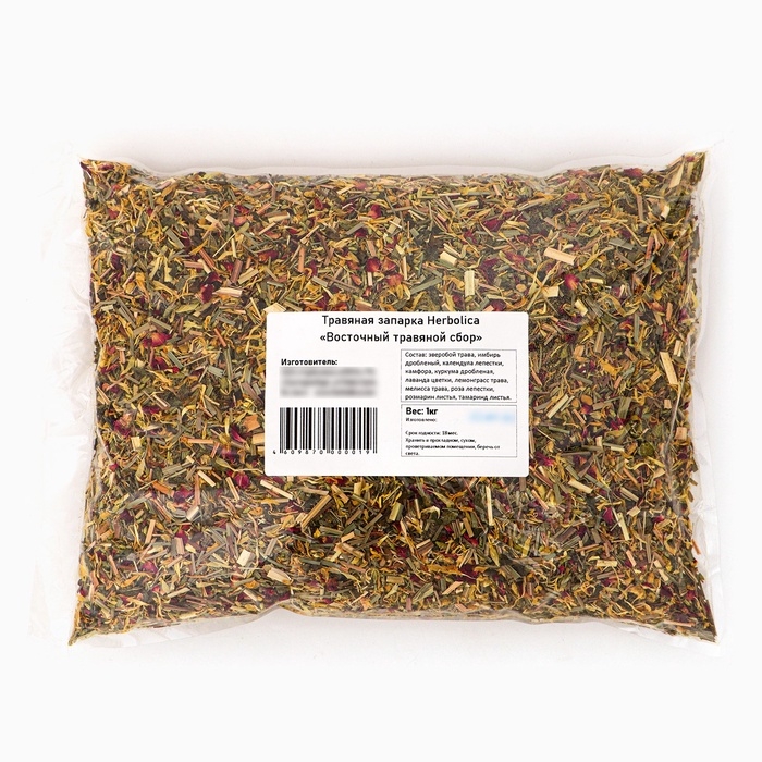 Травяная запарка для бани, сауны и кедровой бочки &laquo;Восточный травяной сбор&raquo;, 1 кг