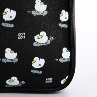 Рюкзак детский для девочки из искусственной кожи &laquo;Утёнок на скейте&raquo; 27х23х10 см