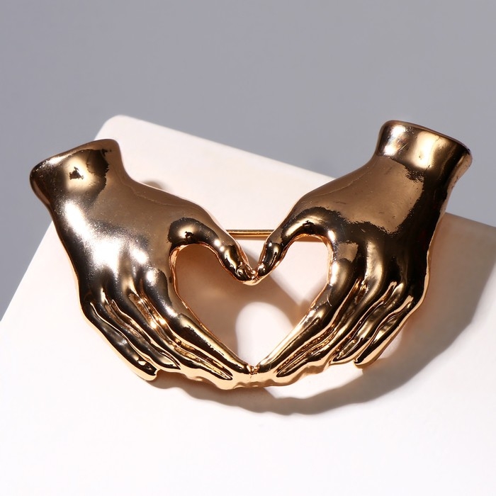 Брошь «Руки» любящие, цвет золото Брошь «Руки» любящие, цвет золото