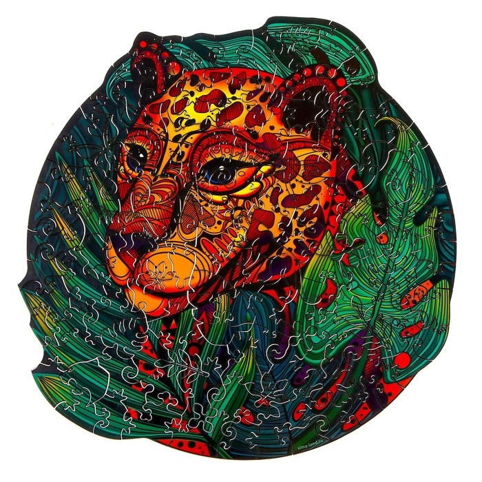 Пазлы деревянные фигурные &laquo;&lrm;Быстрый гепард&raquo;&lrm;, 126 элементов