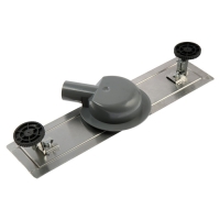 Трап ZEIN engr, c флaнцeм свободного вращ 360&deg;, 7*40 см, d=40/50 мм, нерж сталь, сатин