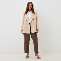 Пиджак женский двубортный MIST plus-size, р.52, бежевый Пиджак женский двубортный MIST plus-size, р.52, бежевый