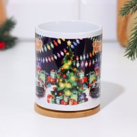 Кружка новогодняя, сублимация "В Новый Год без забот!" символ года, автомобиль, 320 мл