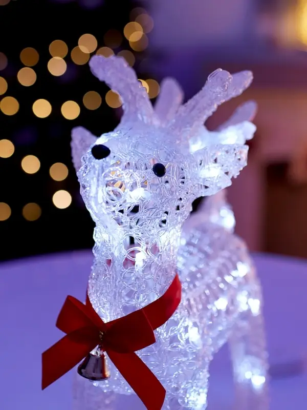 Светильник фигура светодиодная &laquo;Олень&raquo;, 40 см, 50 LED, 220V, БЕЛЫЙ