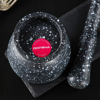 Ступка с пестиком Доляна «Чёрный камень», 10,5×10,5×20 см, цвет чёрный Ступка с пестиком Доляна «Чёрный камень», 10,5×10,5×20 см, цвет чёрный