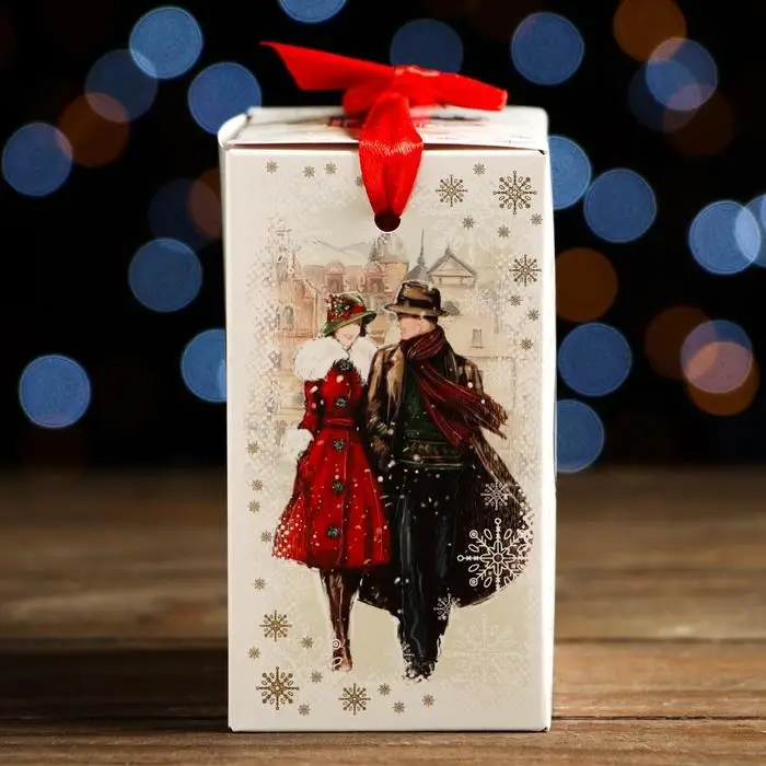 Подарочная коробка &laquo;Новогодний комплимент&raquo;, 11&times;6&times;11 см