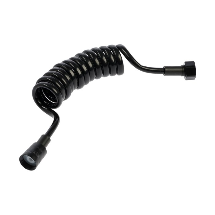 Шланг для гигиенической лейки ZEIN 4166, 1/2&lsquo;&lsquo;, ПВХ, 150 см, спиральный, чёрный