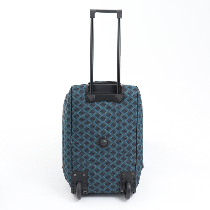 Сумка дорожная на колёсах, отдел на молнии, наружный карман, цвет серый