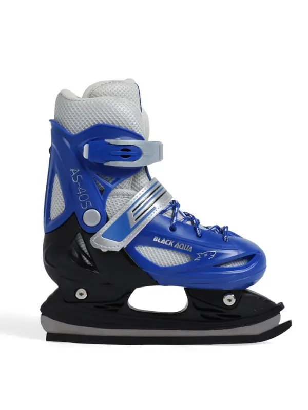Коньки детские раздвижные BlackAqua, р. 30-33, для фитнеса, синие
