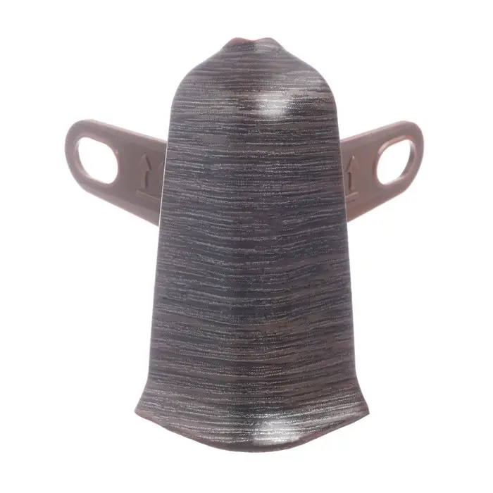 Угол наружный (внешний) &laquo;Деконика&raquo;, с крепежом для плинтуса, 55 мм, 303 венге темный