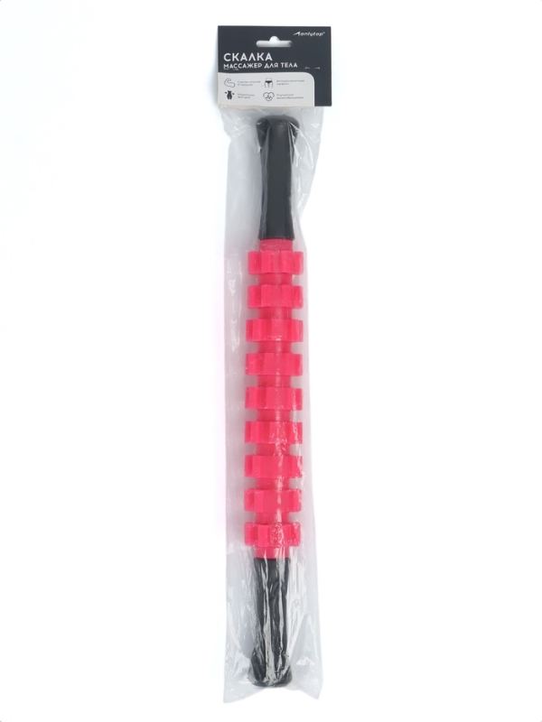 Массажер для тела "Скалка" , цвет малиновый