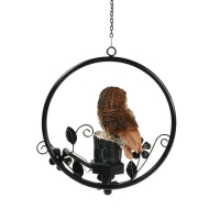 Садовый светильник на солнечной батарее &laquo;Филин&raquo;, 27 см, 1 LED, свечение тёплое белое