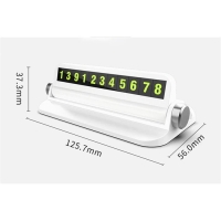 Табличка для номера телефона поворотная, люминесцентные цифры, белый Табличка для номера телефона поворотная, люминесцентные цифры, белый