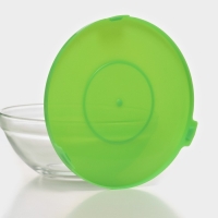 Салатники Доляна &laquo;Классика&raquo;, с крышками, набор 5 шт.: 900 /500/350/200/130 мл, стекло, зелёные