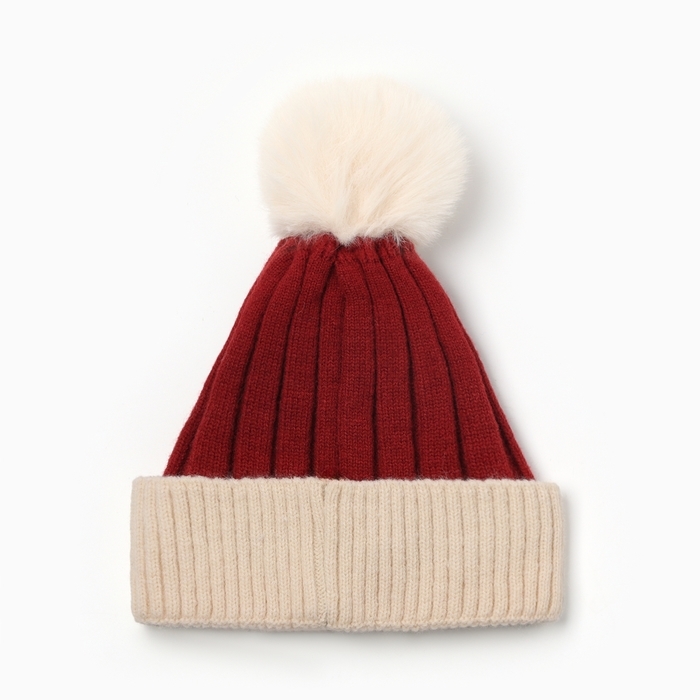 Шапка детская MINAKU, цв.бордовый, р-р 48-50