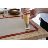 Коврик для выпечки армированный Доляна, силикон, 40&times;60 см, бежевый