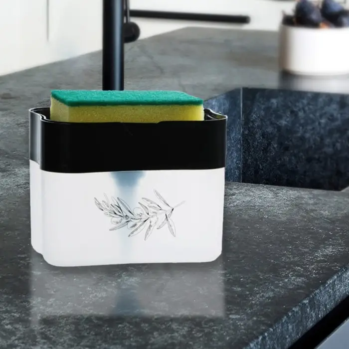 Дозатор для жидкого мыла &laquo;Sweet home&raquo;, чёрный, 12 х 10,5 см.