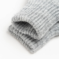 Новый год. Варежки двойные детские, цвет серый/пингвин, размер 10 (0-3 года)