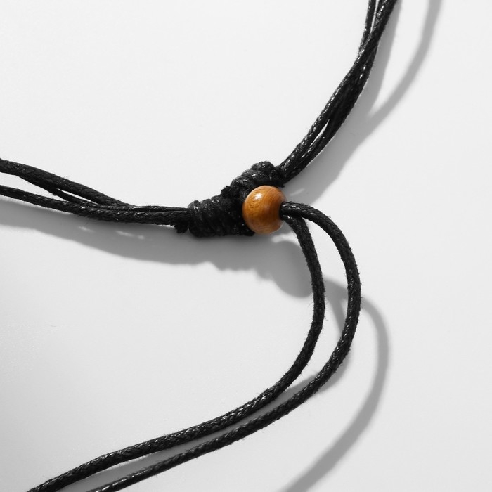 Кулон на шнурке &laquo;Унисекс&raquo; бусина дзи, длина регулируется, 35 см