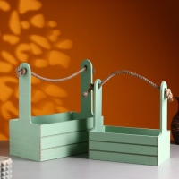 Набор кашпо деревянных 2 в 1 (25.5×15×30; 20×12×23) "Прованс" Оливковый Набор кашпо деревянных 2 в 1 (25.5×15×30; 20×12×23) "Прованс" Оливковый