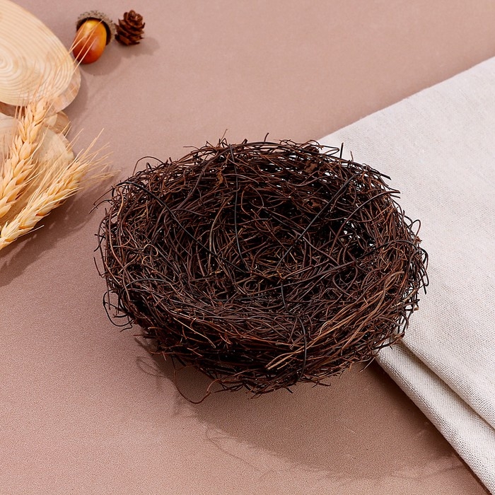 Гнездо из природных материалов для декора, 13&times;13&times;6,5 см
