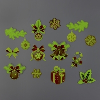 Набор для оформления светящийся в темноте &laquo;Новогодняя коллекция: Новогодний&raquo;, 15 элементов, 16 х 21 см