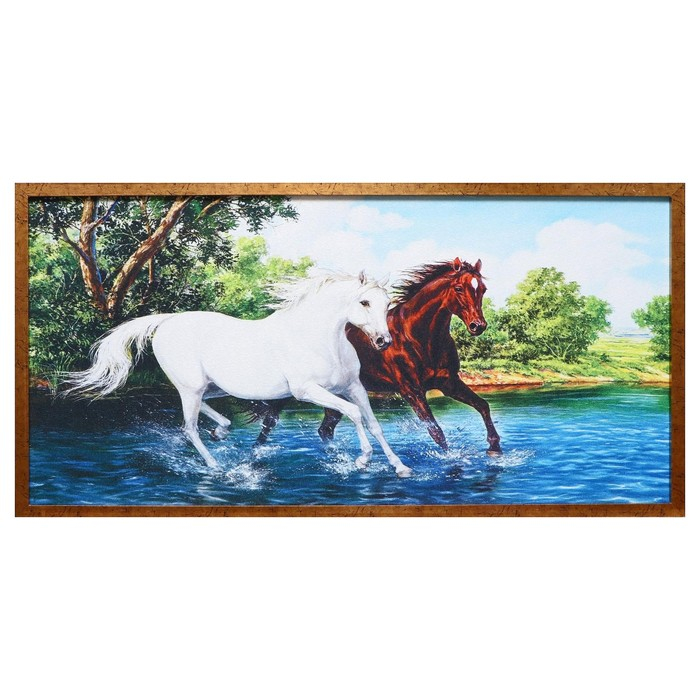 Гобеленовая картина Гобеленовая картина "Галоп" 63*123 см рамка микс