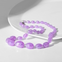 Бусы &laquo;Классика&raquo; овалы на увеличение, цвет радужно-фиолетовый, 45 см