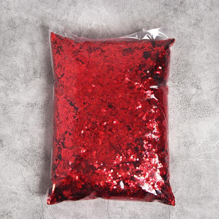 Наполнитель для шара &laquo;Блёстки&raquo;, d=3 мм, 1 кг, цвет красный