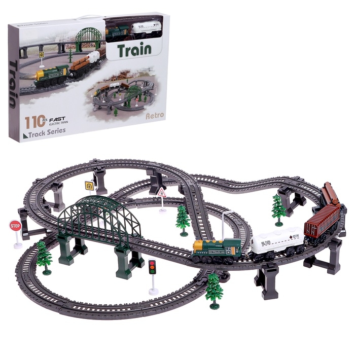 Железная дорога &laquo;Лесопилка&raquo;, детская, работает от батареек