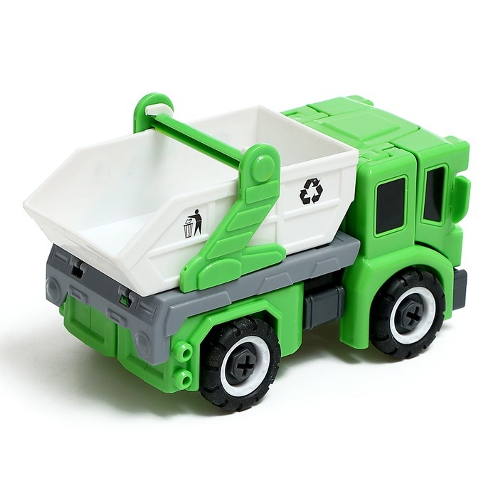 Конструктор винтовой &laquo;Мусоровоз&raquo;, 2 в 1 робот-машина