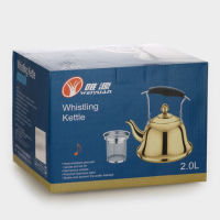 Чайник для плиты из нержавеющей стали &laquo;Голд&raquo;, 2 л, 23&times;19&times;20 см, цвет золотой