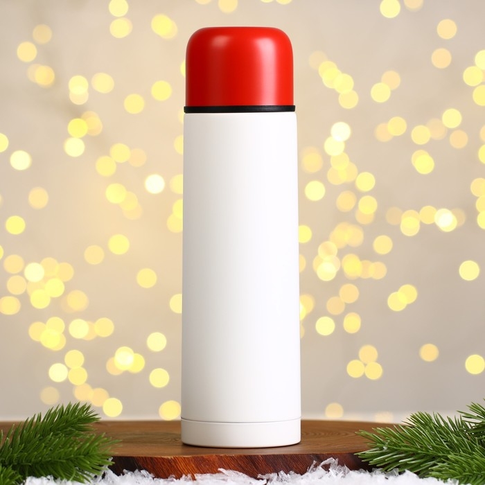 Новый год. Новогодний набор &laquo;Тёплого Нового года&raquo;, термос 500 мл, кружка 2 шт