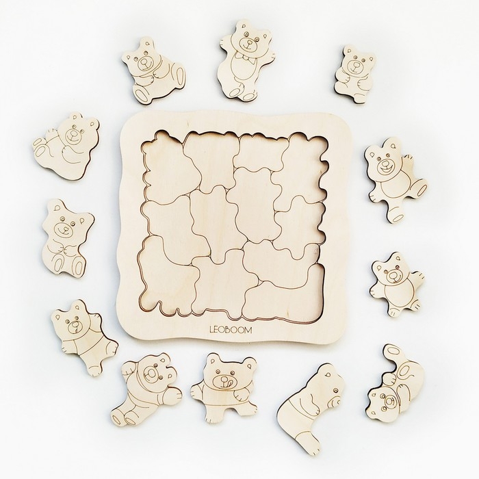 Пазл-раскраска &laquo;Мишки - малышки&raquo;