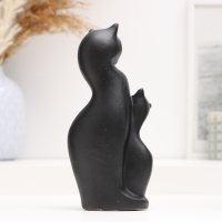 Фигура "Котики с изгибом" черные, 17см