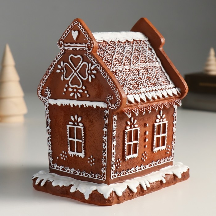 Сувенир полистоун свет Сувенир полистоун свет "Пряничный домик" 14,5х11,5х16,5 см