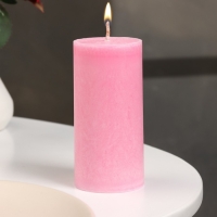 Свеча-цилиндр гладкая, 5х10 см, малиновая, 6 ч Свеча-цилиндр гладкая, 5х10 см, малиновая, 6 ч