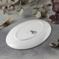 Блюдо фарфоровое овальное Wilmax Olivia, 25,5&times;17 см, цвет белый