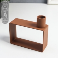 Подсвечник металл на 1 свечу "Строгие линии" свеча d=2 см розовый 10,2х4х11 см Подсвечник металл на 1 свечу "Строгие линии" свеча d=2 см розовый 10,2х4х11 см