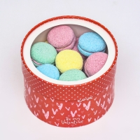 Коробка для макарун тубус с окном " With love! " 16 х 16 х 9 см Коробка для макарун тубус с окном " With love! " 16 х 16 х 9 см