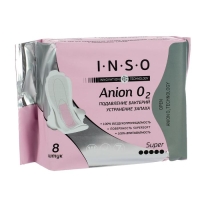 Прокладки гигиенические Inso Anion O2 Super, 8 шт. Прокладки гигиенические Inso Anion O2 Super, 8 шт.