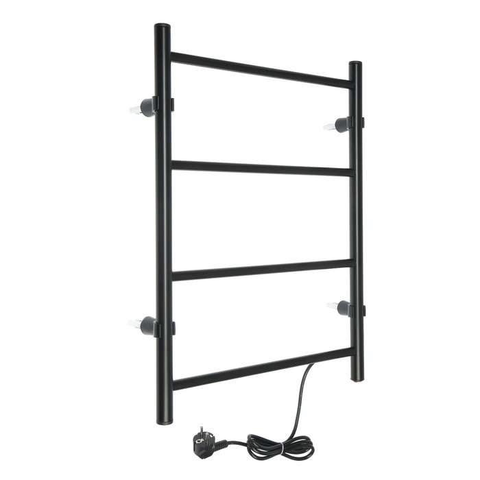 Полотенцесушитель электрический ТЕРА Полотенцесушитель электрический ТЕРА "Классика", 400х600 мм, 4 перекладины, черный