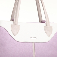 Сумка женская на молнии, цвет белый/сиреневый Сумка женская на молнии, цвет белый/сиреневый