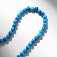 Бусы шар №6 &laquo;Бирюза новая&raquo;, 48 см